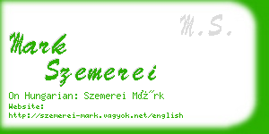 mark szemerei business card